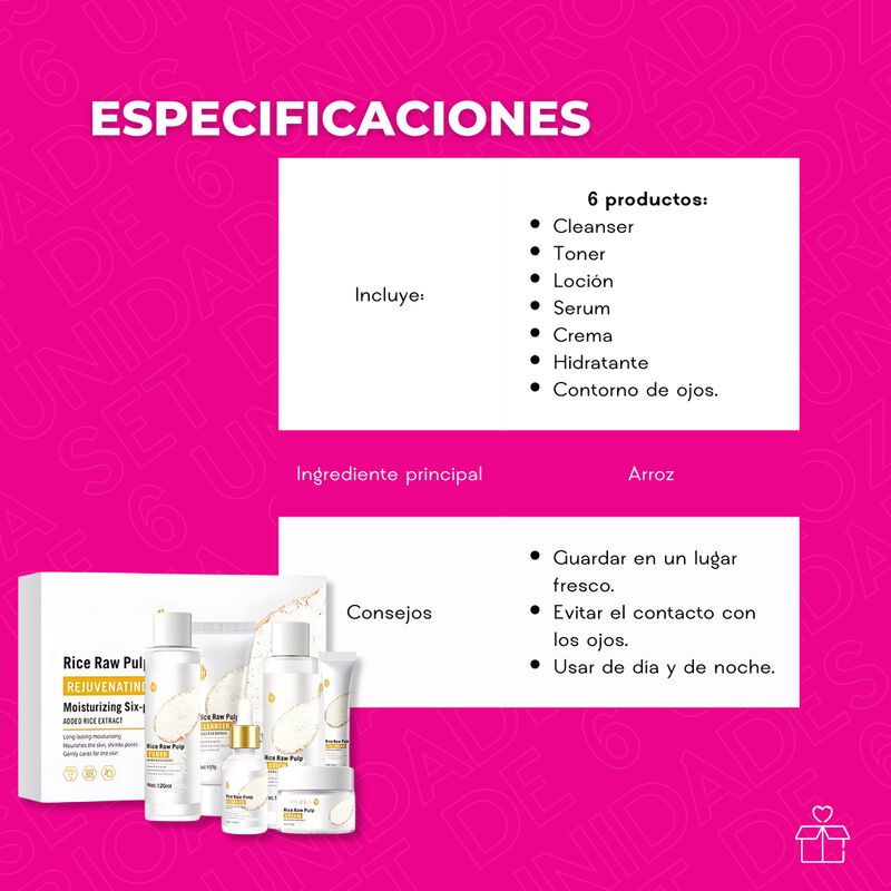 Kit S&eacute;rum Arroz Bioaqua &Aacute;cido Hialur&oacute;nico Reduc... image number null