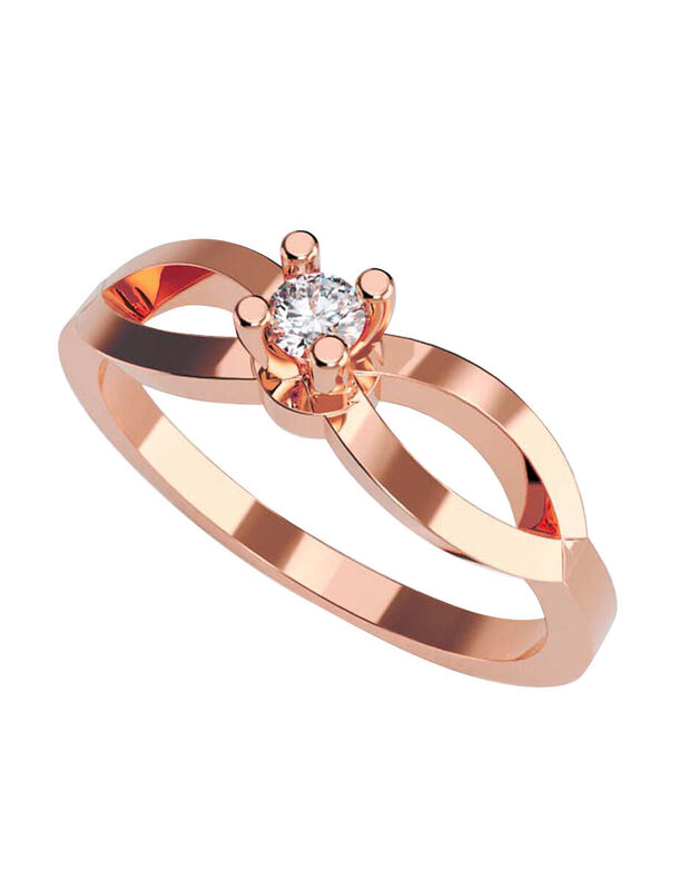 Anillo de Compromiso de 14K con Diamante de Lab... image number null