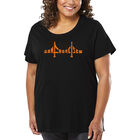 Camiseta De Talla Grande Word Art Para Mujer - Puente de San Francisco- Negro