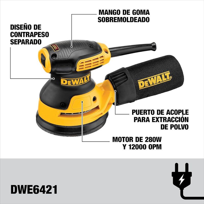Lijadora Dewalt 5" Profesional Modelo Dwe6421-b... image number null