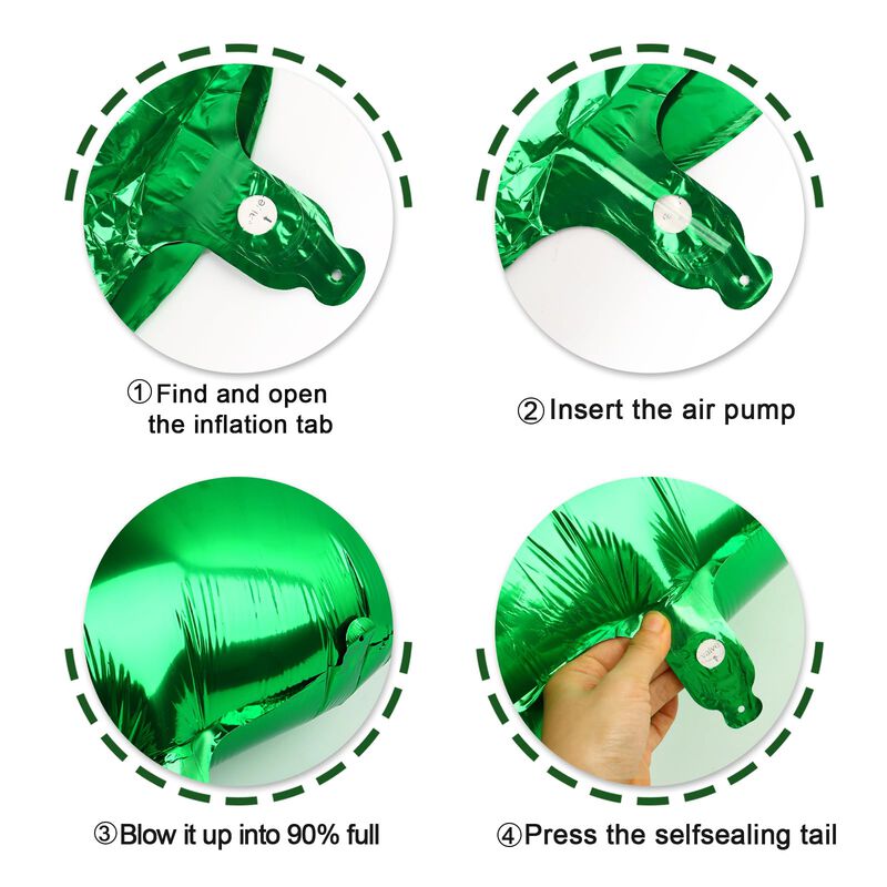 Globo De L&aacute;mina Verde N&uacute;mero 3 &ndash; 102 cm &ndash; Upges... image number null