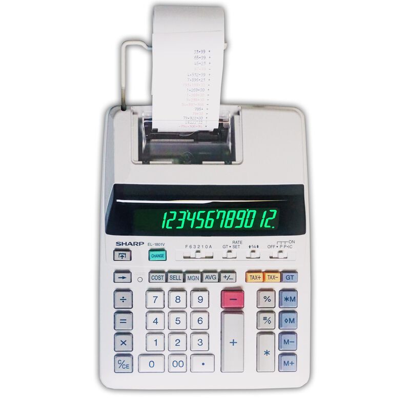 Calculadora De Impresi&oacute;n Sharp El-1801v Ink, 12... image number null