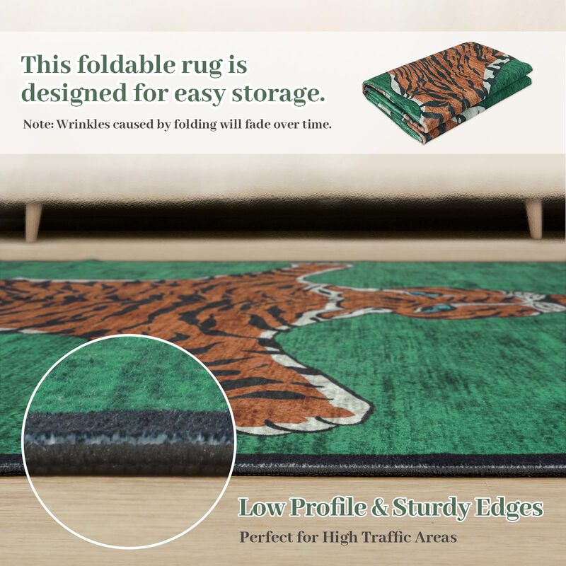 Alfombra Seavish 244 &times; 152 cm Tigre Verde image number null