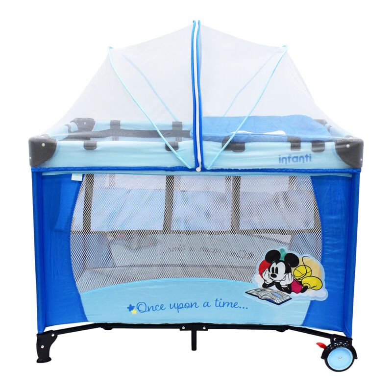 Cuna Corral De Viaje Mickey Armado Sencillo Ada... image number null