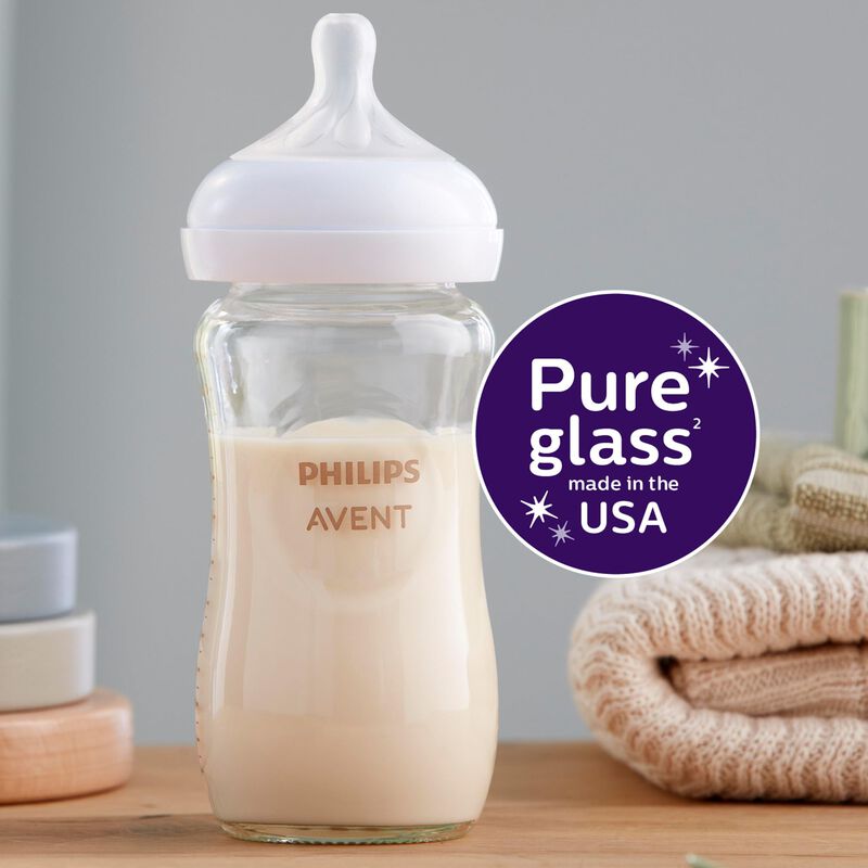 Biber&oacute;n Philips Avent Glass Natural, 240 Ml, Pa... image number null