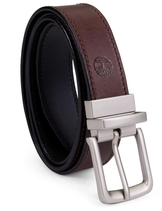Cintur&oacute;n Reversible De Cuero Cl&aacute;sico Para Hombr... image number null