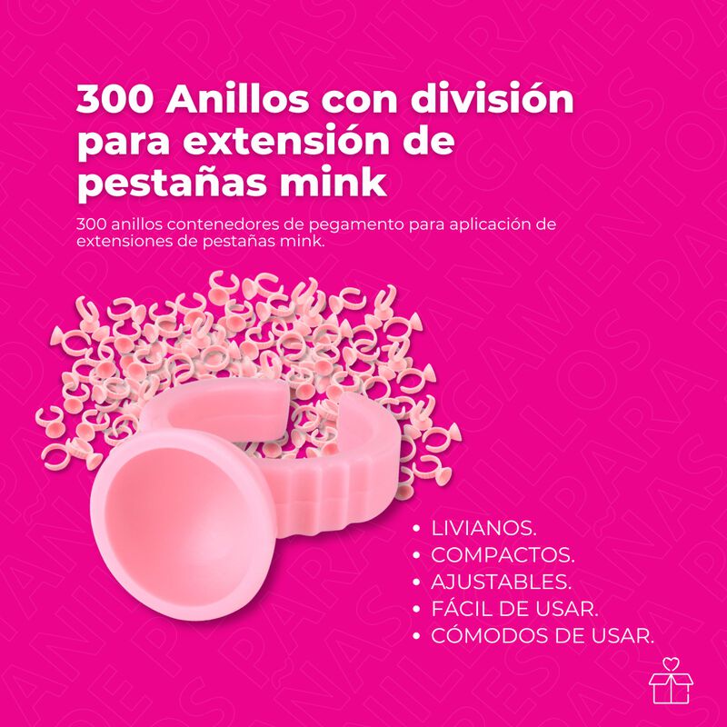 300 Anillos con Divisi&oacute;n para Extensi&oacute;n de Pest... image number null