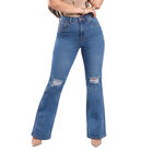 Jeans Campana Mujer Savi Luxe  Azul Tiro Alto L4644