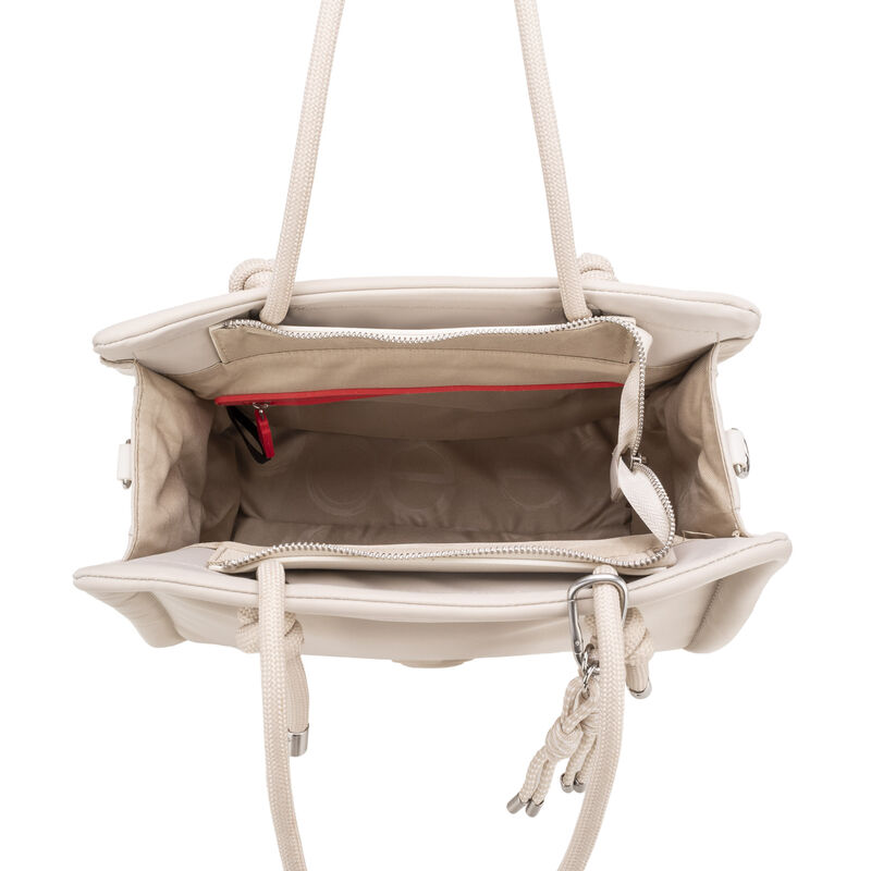 Bolsa Tote Mediana Acolchonada Color Beige image number null