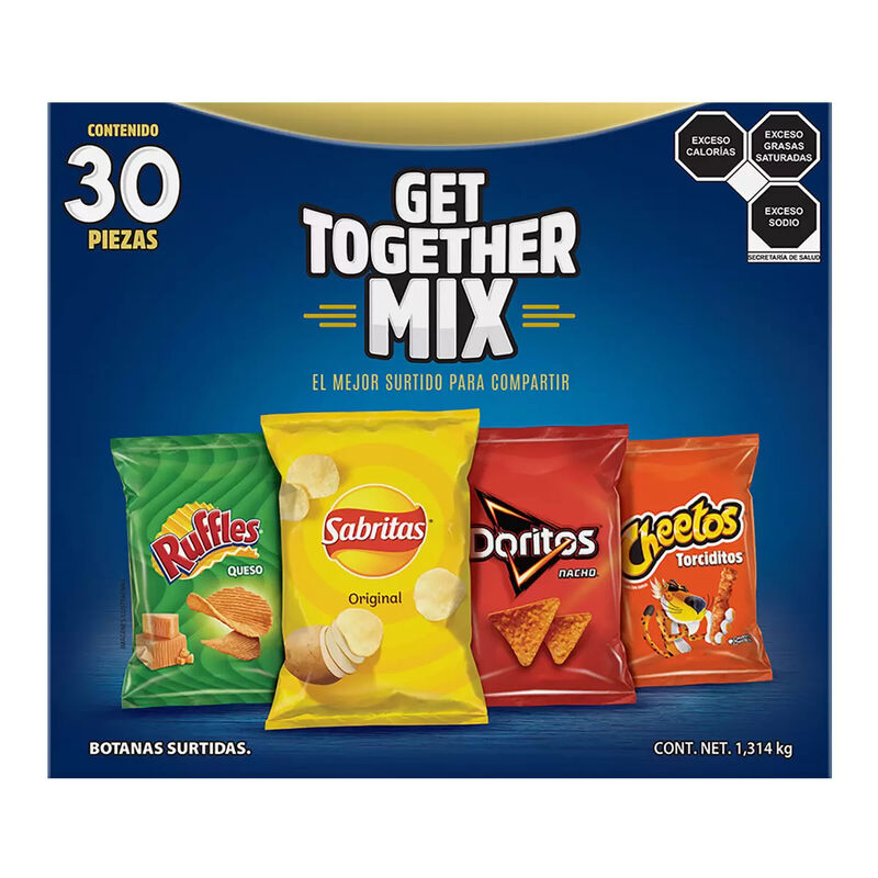 Papas Sabritas Surtidas Get Together Mix 30 pza... image number null