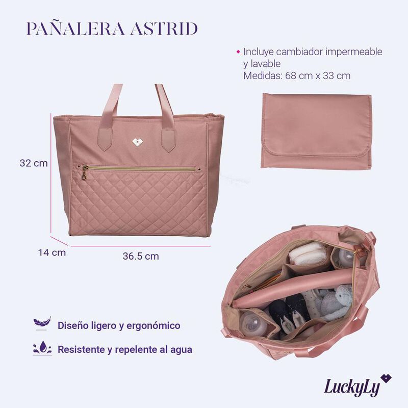 Pañalera Moderna, Bolsa Tote Multiusos + Cambia... image number null