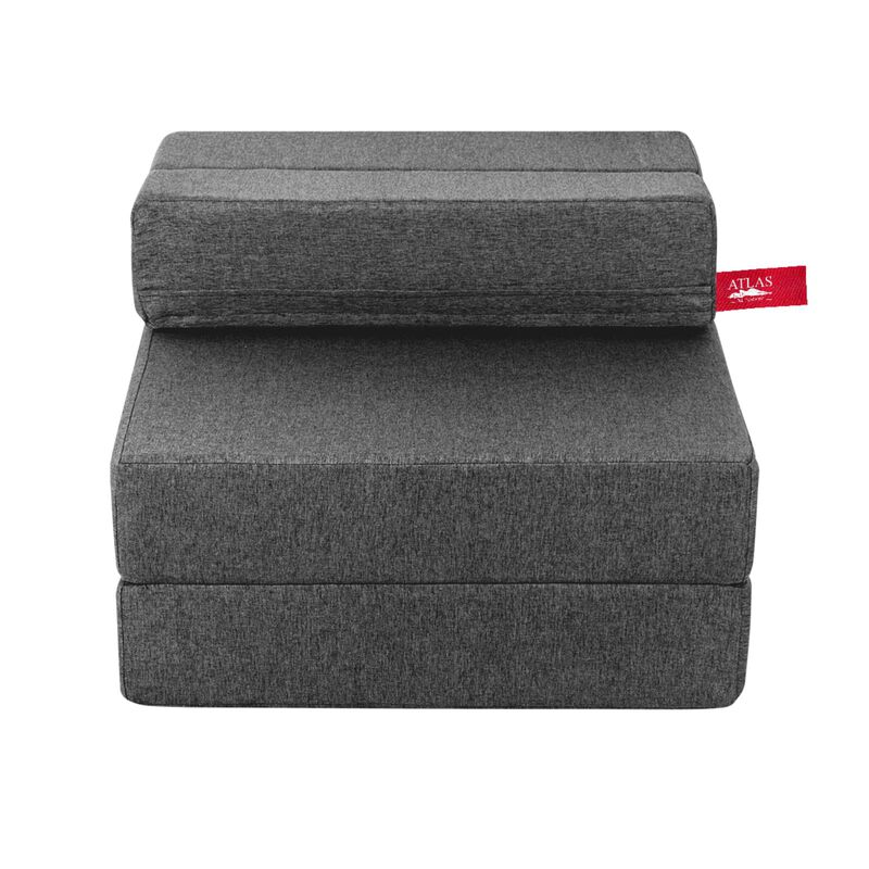 Sill&oacute;n Plegable Individual Gris Claro+ Cama par... image number null