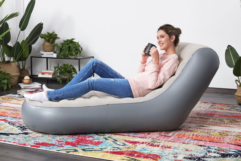 Sillon inflable 1.65x.84x.79cm gris 1mod image number null