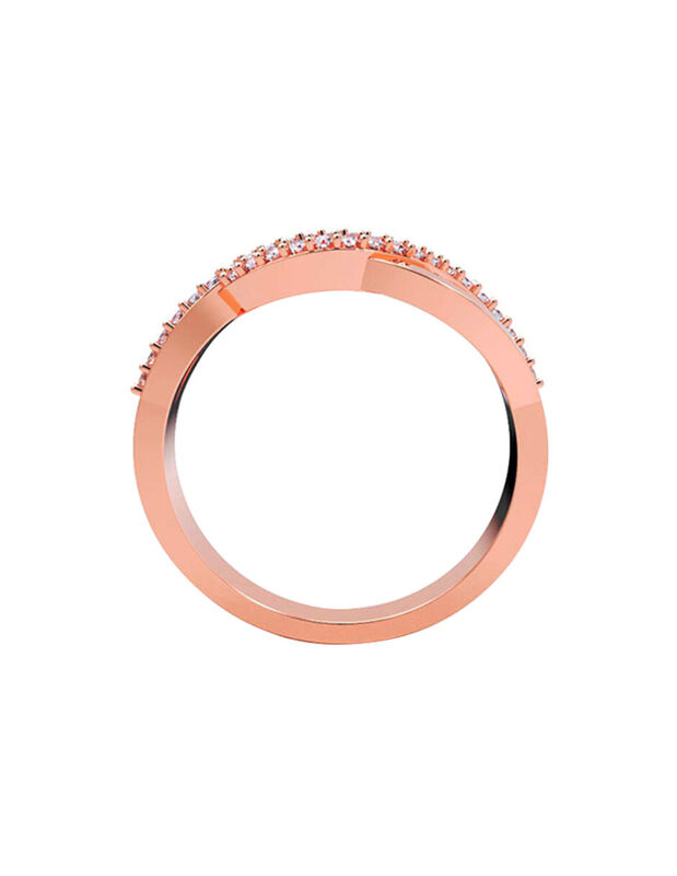 Anillo de Compromiso en Oro Rosa 10K con Circon... image number null