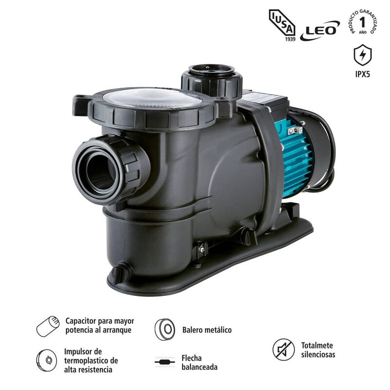 Bomba Para Alberca De 2 Hp 127 V 450 L/min image number null