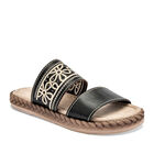 Mora Tierra sandalia artesanal piel para mujer negro beige cod 140918-E