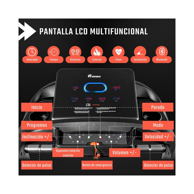 Caminadora Electrica 15niv Autoinclinacion 15 P... image number null