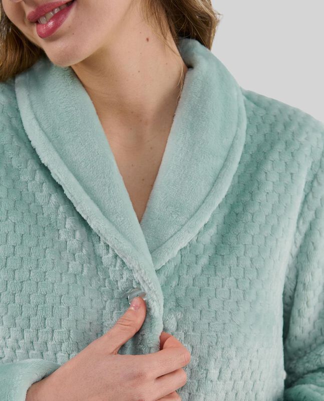 Bata Jacquard con Botones Verde image number null