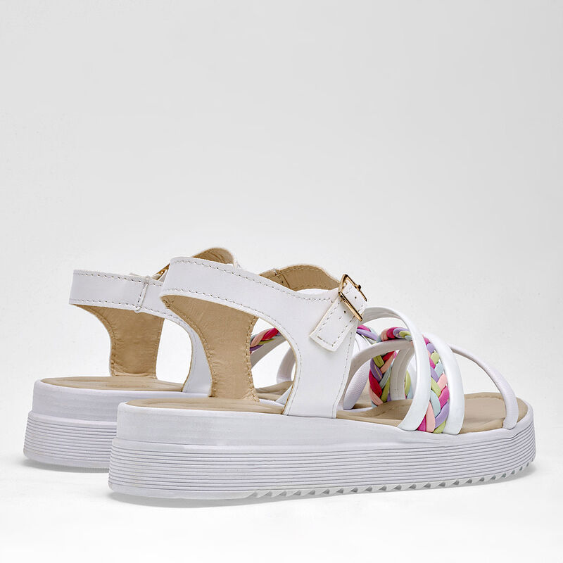 Been Class Sandalia para mujer blanco multicolo... image number null