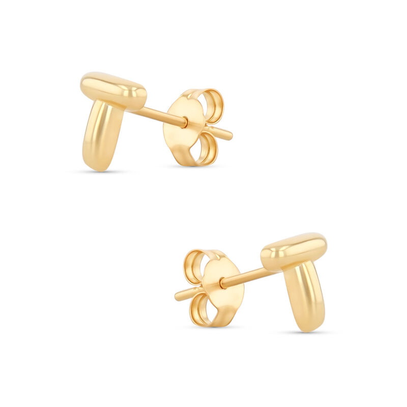 Aretes De Oro Amarillo De 10K (Letra T) image number null