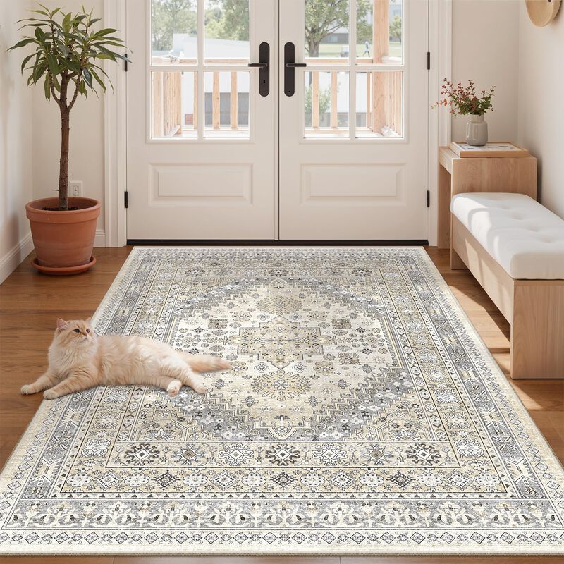Alfombra De &Aacute;rea Zesthome 122x183 Cm Lavable Be... image number null