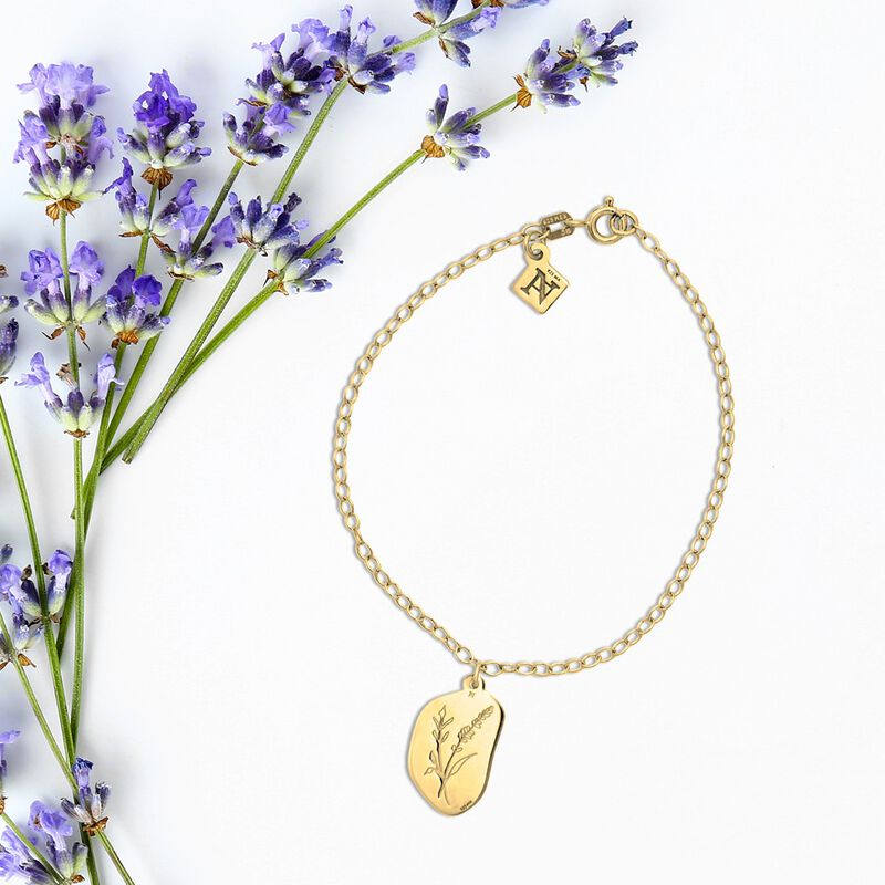 Pulsera de Lavanda Dorada image number null