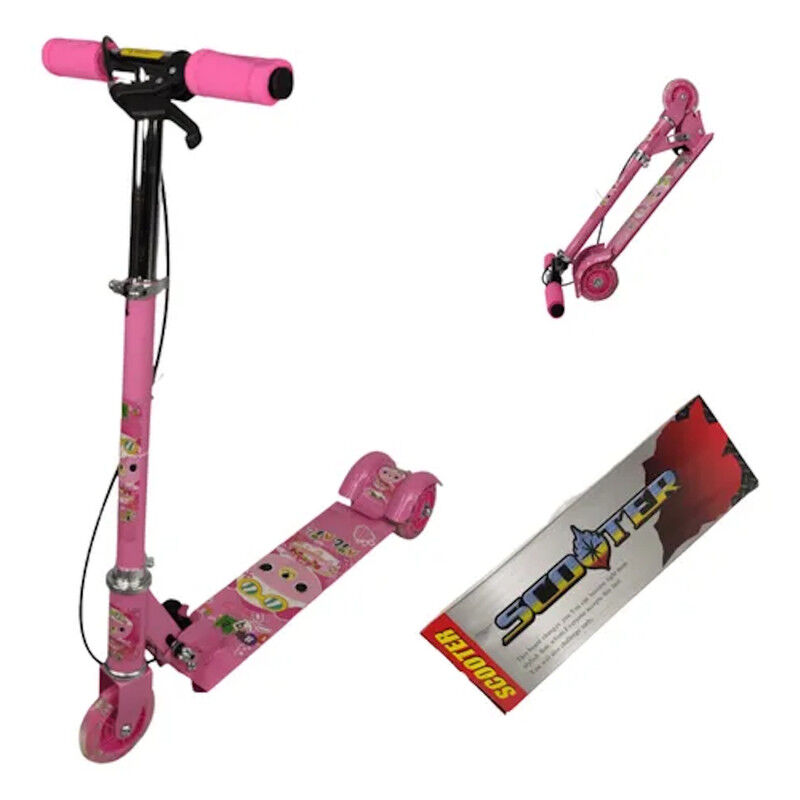 Patin Del Diablo Rosa Scooter Tres Llantas Con ... image number null