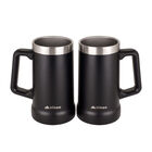 Tarro Cervecero HIKEO de Acero Inoxidable Negro