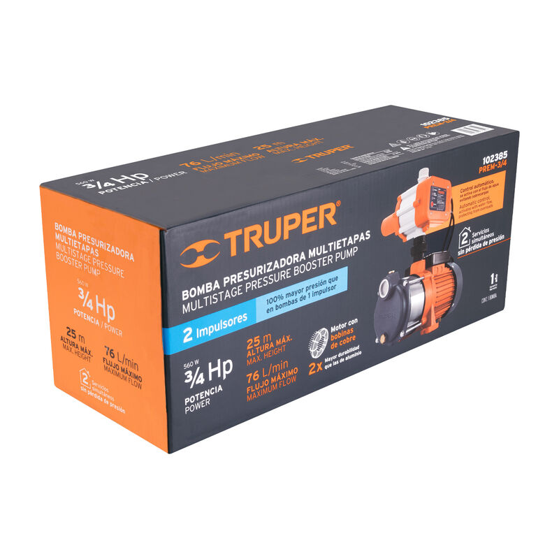Bomba Presurizadora Multietapas 3/4 Hp Truper image number null