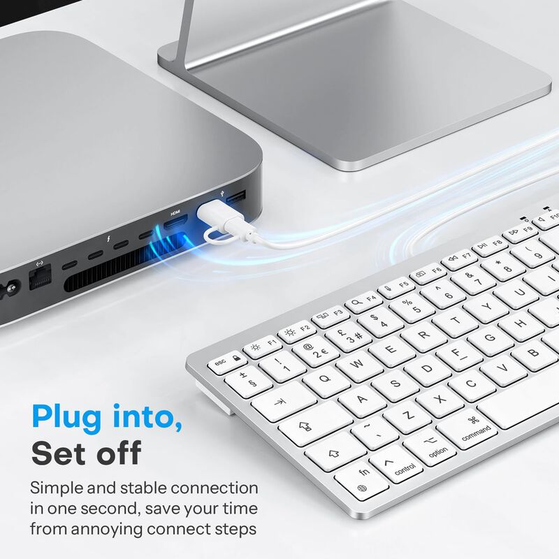 Teclado Con Cable Omoton Para Mac Con Interfaz ... image number null
