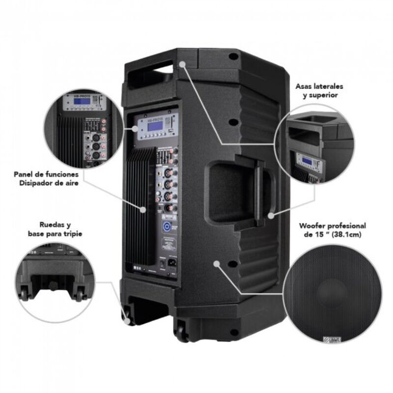 Bocina Profesional HYPER BEAST HB-PRO15 Bluetoo... image number null