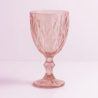 Juego de 6 Copas de Vidrio 240 ml, Copas Coloridas para Agua, Vino o C&oacute;cteles, (Rosa) Bluelander