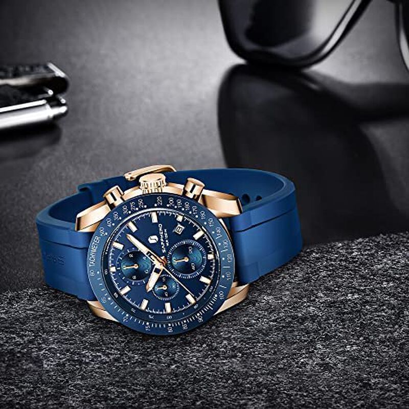 Reloj Benyar Chronograph, Correa De Piel De Cua... image number null