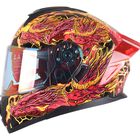 CASCO PARA MOTO DRAGON ROJO ABATIBLE DOT/ECE CON LUZ LED