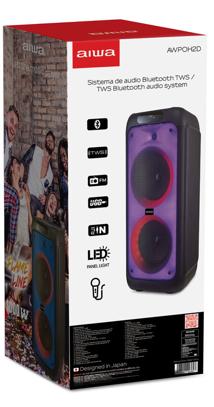Bocina Aiwa Torre De Sonido AWPOH2D port&aacute;til co... image number null