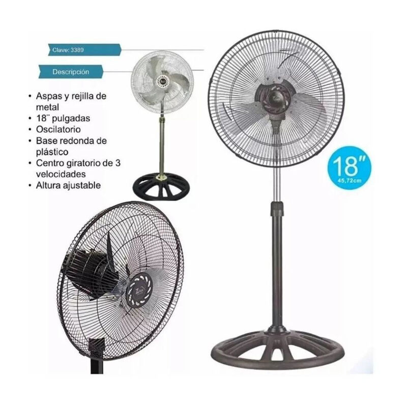Ventilador Pedestal Industrial Z Fan 18 Pulgada... image number null