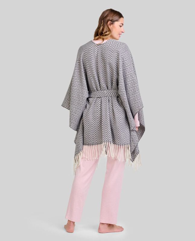 Poncho de Espiga Gris image number null