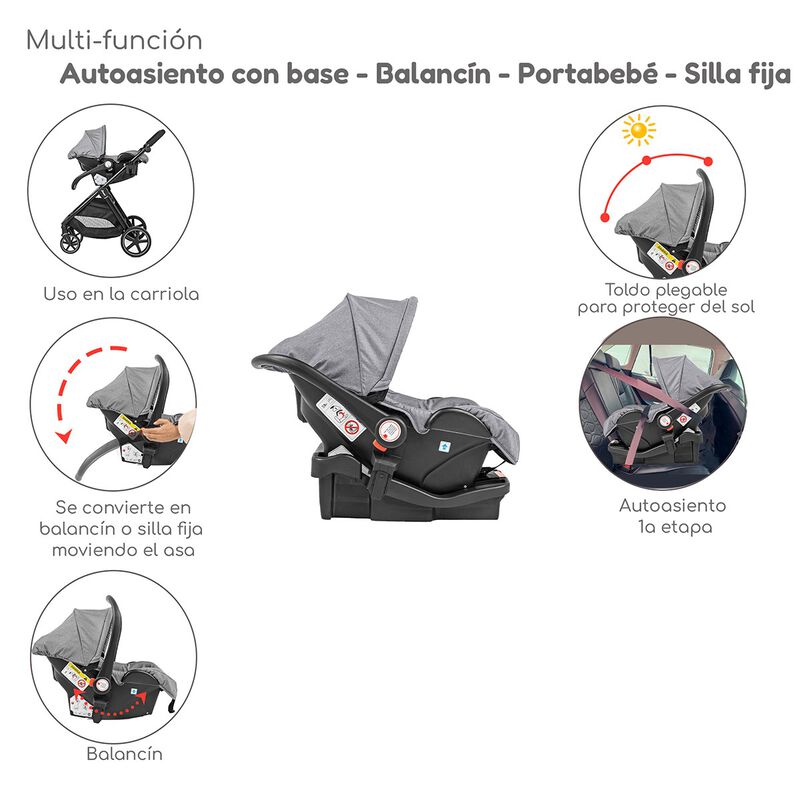 Carriola con Autoasiento y Bambineto Reclinable... image number null