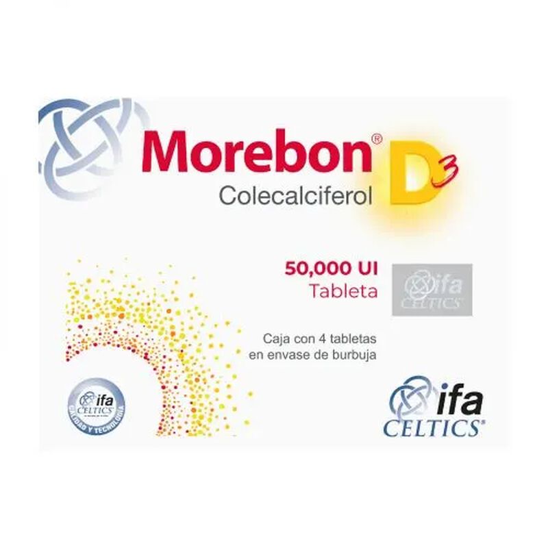 MOREBON COLECALCIFEROL 50 000 UI CON 4 TABLETAS image number null