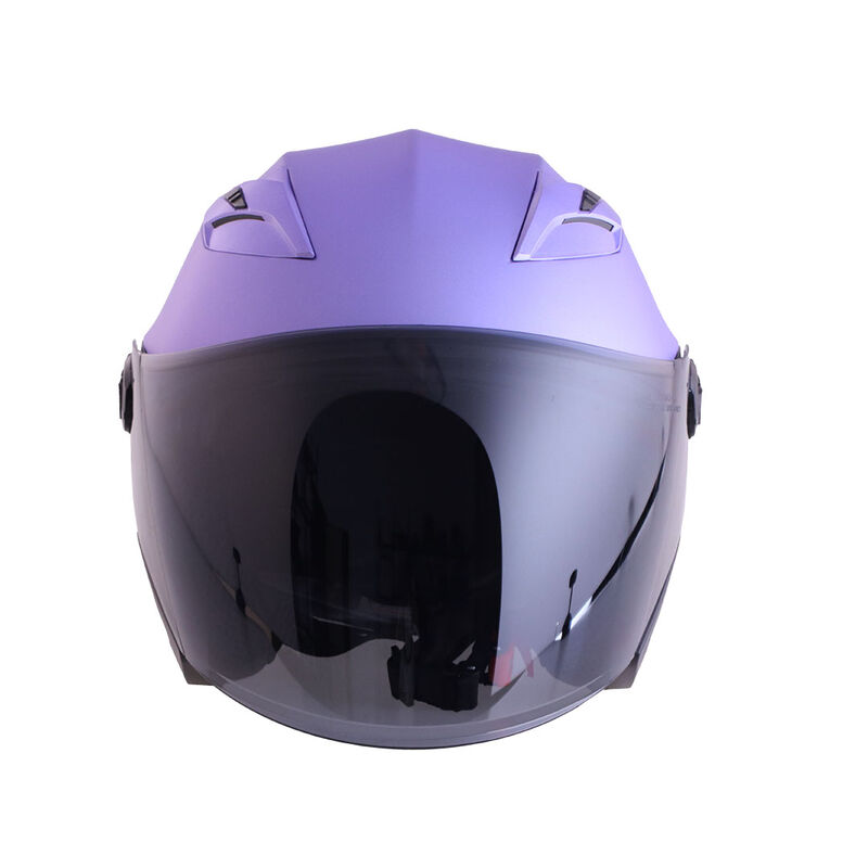 Casco Para Moto Edge Jaguar S&oacute;lido P&uacute;rpura Cert... image number null