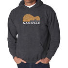 Sudadera Con Capucha Word Art Para Hombre - Guitarra de Nashville - Gris