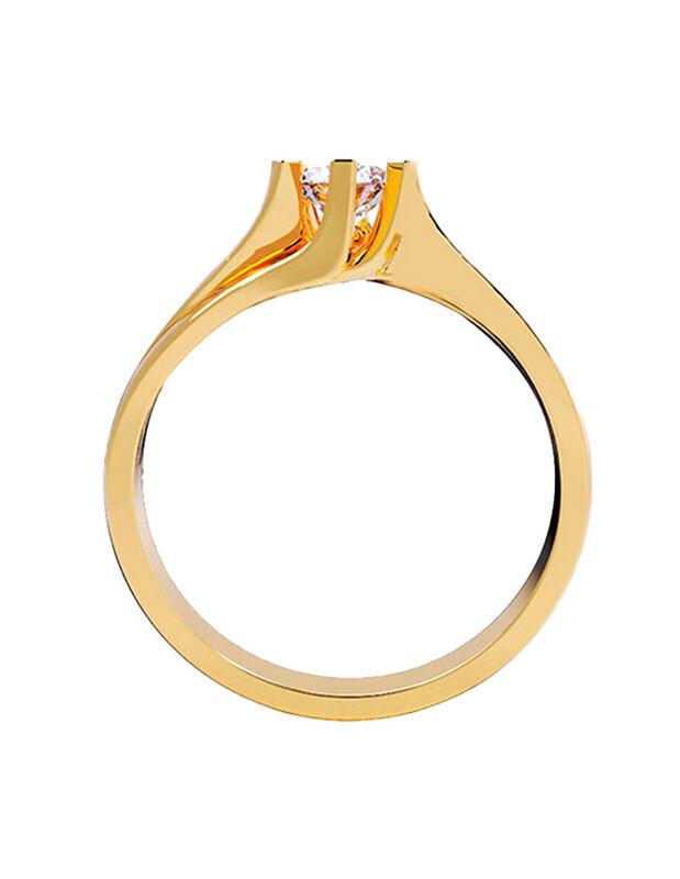 Anillo de Compromiso de 14K con Diamante de Lab... image number null