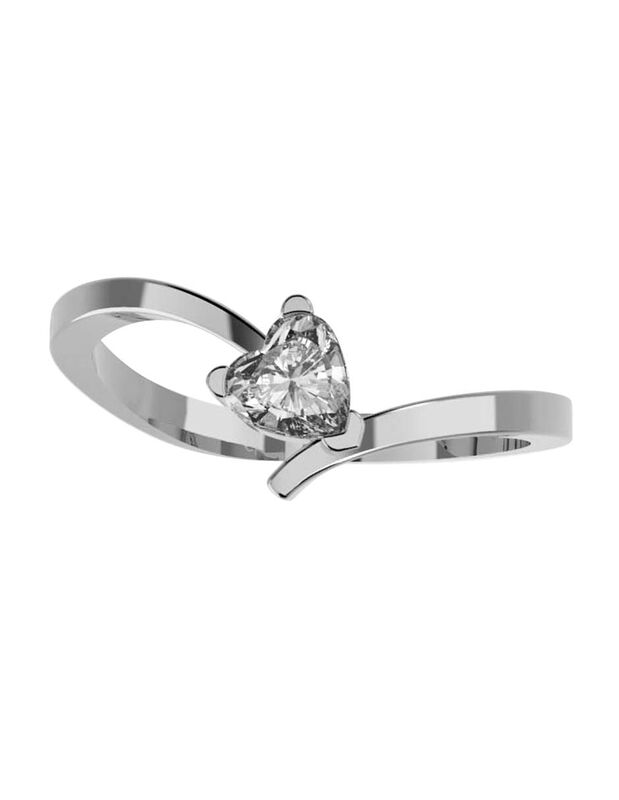 Anillo de Compromiso de 14K con Diamante de Lab... image number null