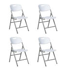 Pack 4 Sillas de Comedor Color Blanco Plegable