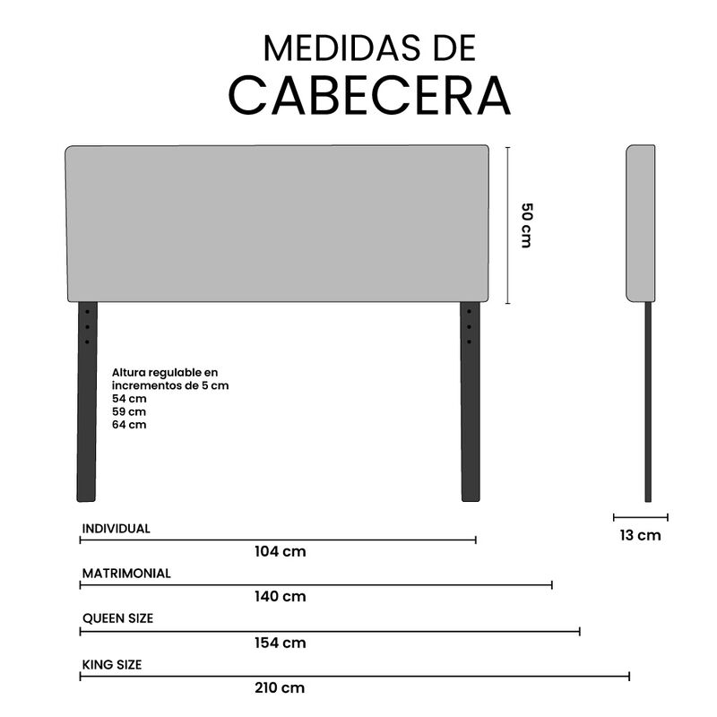 Cabecera Individual Trinity Arlo Azul image number null