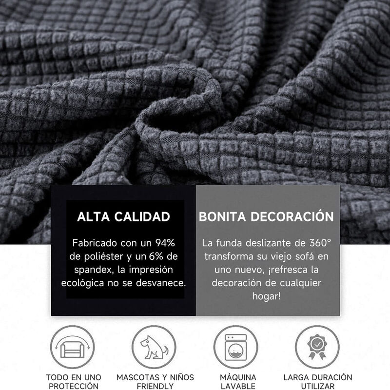 Cubre Salas 3 piezas Impermeable Gris Todo Tipo... image number null