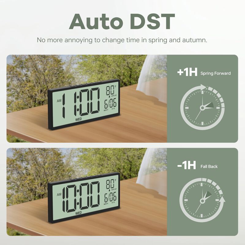 Reloj De Pared Jall Con Pantalla Lcd Digital Gr... image number null