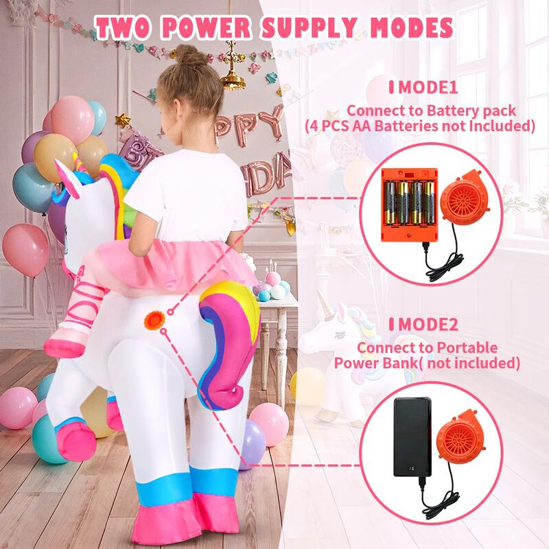 Disfraz Inflable De Unicornio Kooy Para Ni&ntilde;os (... image number null