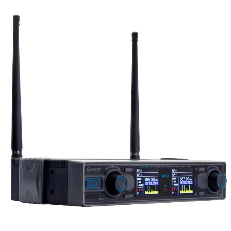 Micr&oacute;fono Inal&aacute;mbrico Krieg Uhf Doble Mano Mod.... image number null