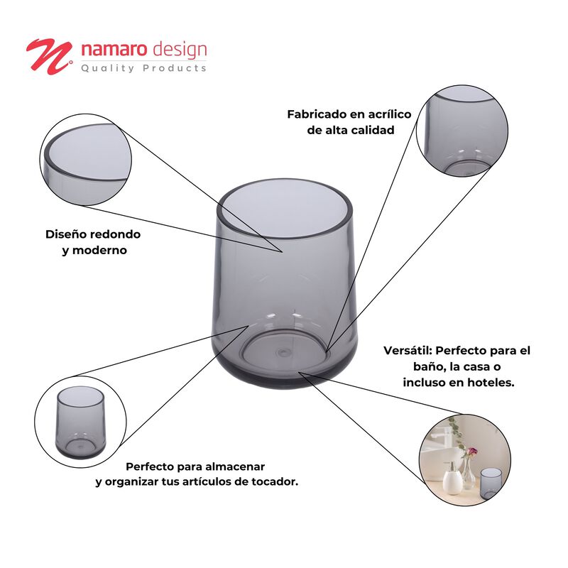 Vaso Fashion Acr&iacute;lico Humo Namaro Design image number null